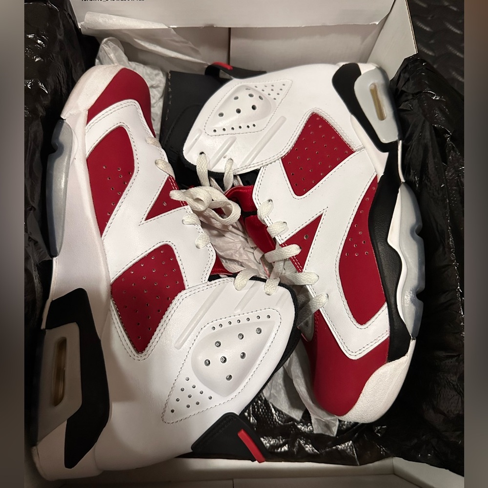 Air Jordan 6 Retro Carmine men’s size 9.